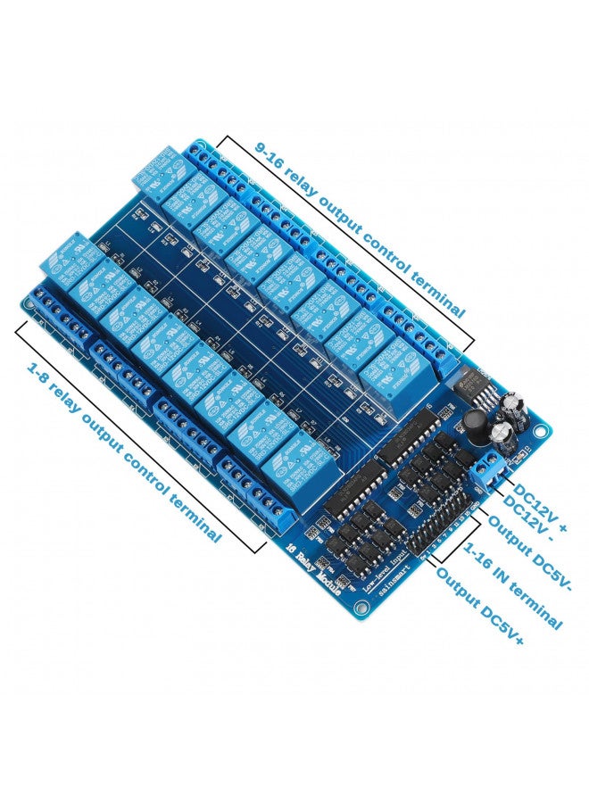 SainSmart 16-Channel 12V Relay Module Board for Arduino DSP AVR PIC ARM