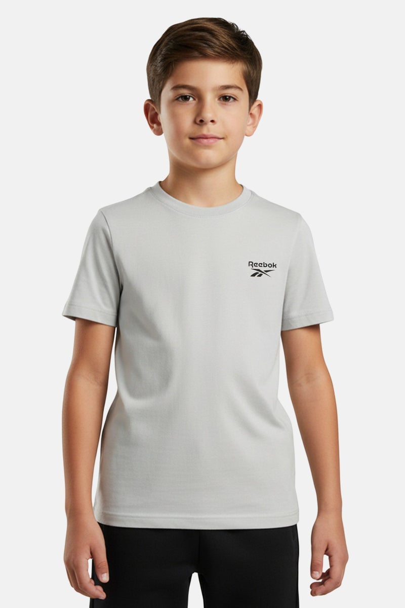 Reebok Kids Boy Sportswear Fit Short Sleeve Outdoor T-Shirt, Mint Green - Image 1