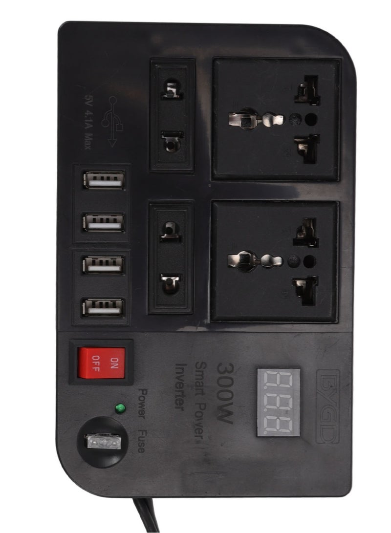 ELTRAZONE 12V 300W Car Power Converter Inverter, DC to AC for Phone and Devices, Easy Operation Car Inverter - Image 4