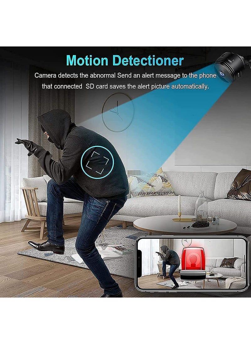 TECHNOVIEW TECHNOVIEW High HD Focus Spy Magnet Camera Full HD Mini Live Stream Night Vision IP Wireless 1080P Audio Video Hidden Nanny Camera for Home Offices Security Indoor Magnet Camera  - Image 5