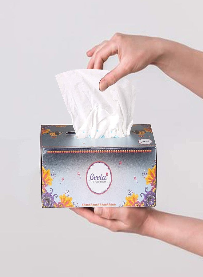 Beeta Tissue Box Professional Facial Tissue Cube for Business Exq.Face Tissue Elephant (Pack of 3) Any Box Color - Total 600 Pulls - Soft and Highly Absorbent - 100% Natural Cellulose Fiber - Image 2