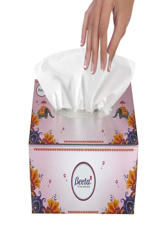Beeta Tissue Box Professional Facial Tissue Cube for Business Exq.Face Tissue Elephant (Pack of 3) Any Box Color - Total 600 Pulls - Soft and Highly Absorbent - 100% Natural Cellulose Fiber - Image 5