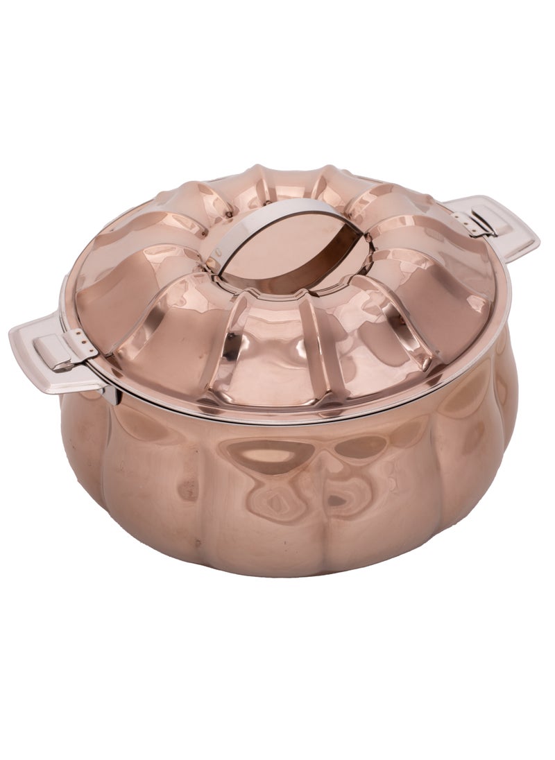 ZOLTEN Stainless Steel Capsicum Hotpot 3.5 Liters Rose Gold Colour  - Image 1