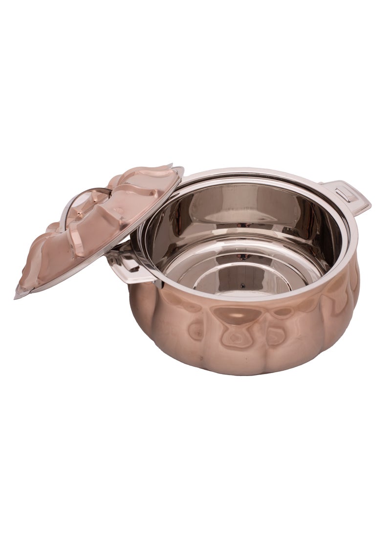 ZOLTEN Stainless Steel Capsicum Hotpot 3.5 Liters Rose Gold Colour  - Image 2