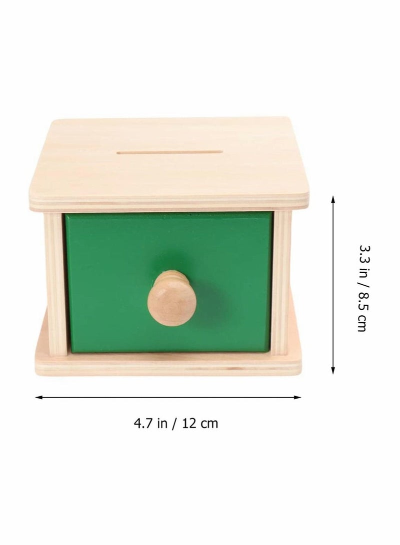 Y&D Wooden Montessori Coin Box, Hand Eye Coordination Training Educational Sensory Toy Preschool Bank For Toddler Infant Children Kids - Image 4