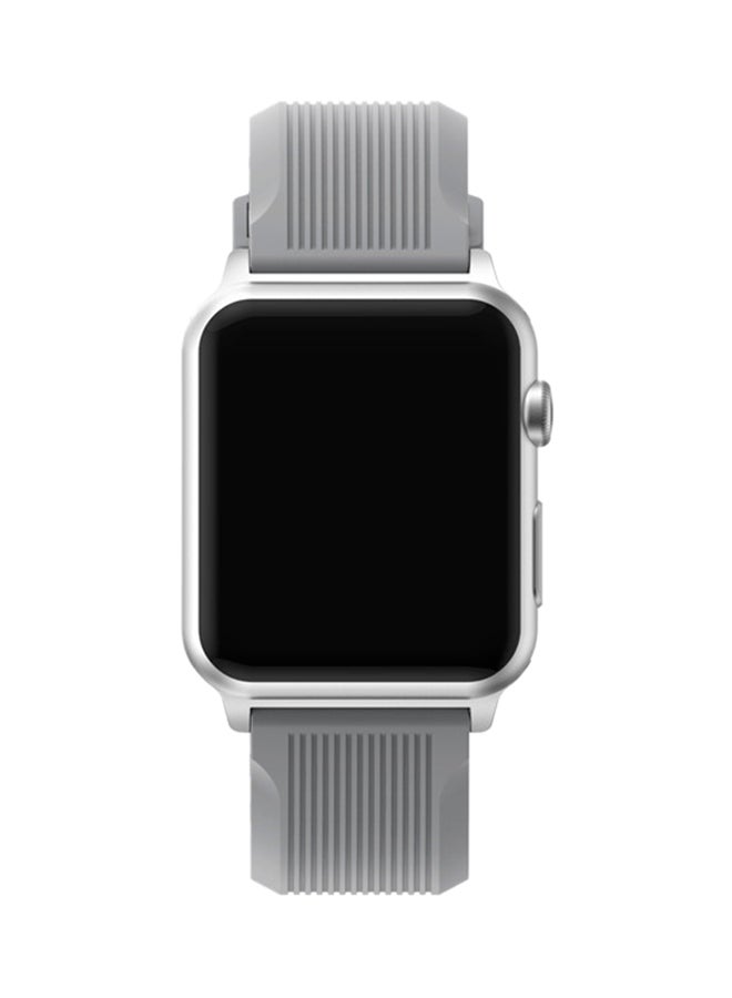 ISank Vertical Stripes Replacement Sports Band For Apple Watch Series 3/2/1 Grey - Image 4