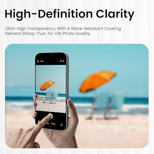 CASEGEAR Clear Pro Camera Lens Protector Compatible With iPhone 17 | HD Clarity | Scratch Resistant | Complete Coverage | Easy Installation | Black - Image 3