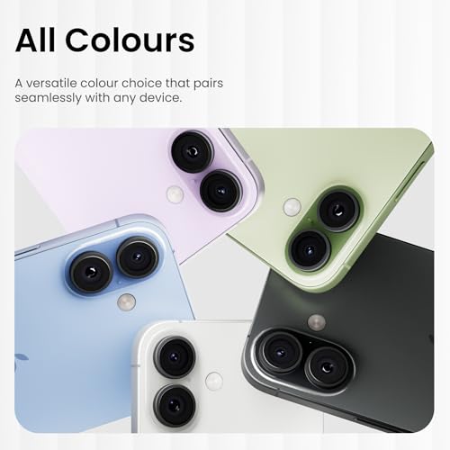 CASEGEAR Clear Pro Camera Lens Protector Compatible With iPhone 17 | HD Clarity | Scratch Resistant | Complete Coverage | Easy Installation | Black - Image 2