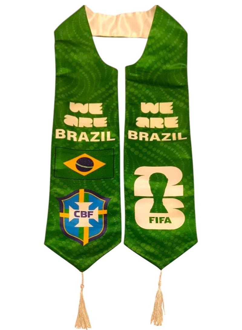 Fifa 2026 World Cup Brazil National Football Team Scarf - Image 2