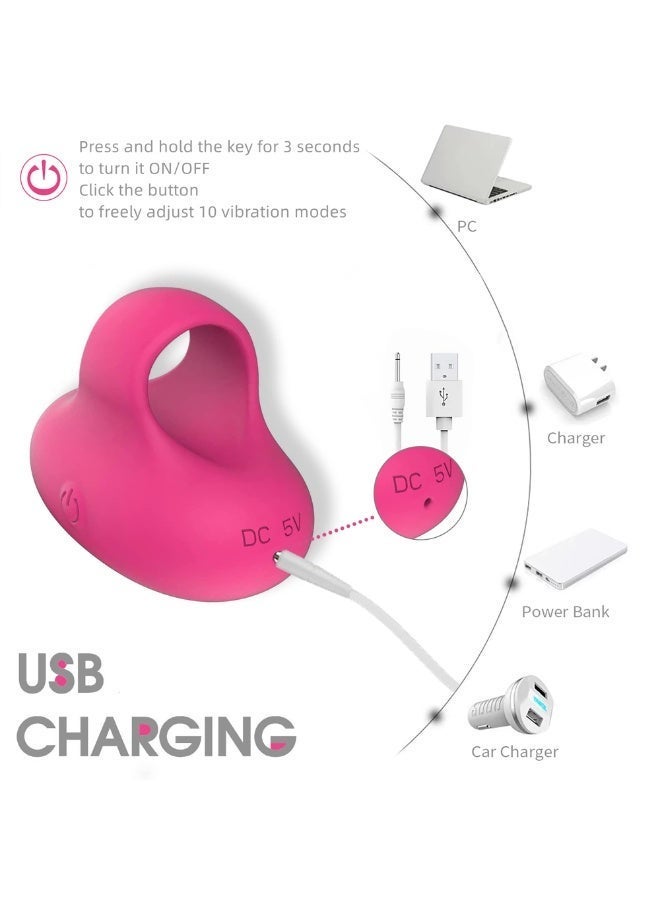 Compact Vibrating Face & Eye Massager, Portable Travel Pocket USB Rechargeable, Personal Massager Handhold Portable Quiet Waterproof，facial Muscle Firming Anti-Aging Relieves Eye Dark Circles, Puffiness, Fatigue - Image 5