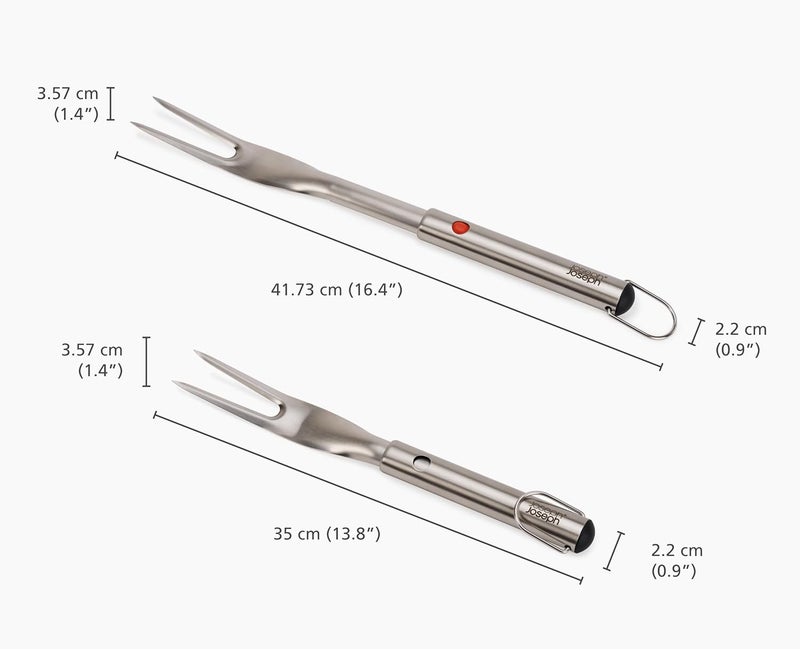 Joseph Joseph GrillOut 3-Piece BBQ Utensil Set with Stainless Steel Grill Tools, Tongs Spatula and Fork with Hanging Storage Design for Barbecue Outdoor Cooking Kitchen Accessories - Image 4
