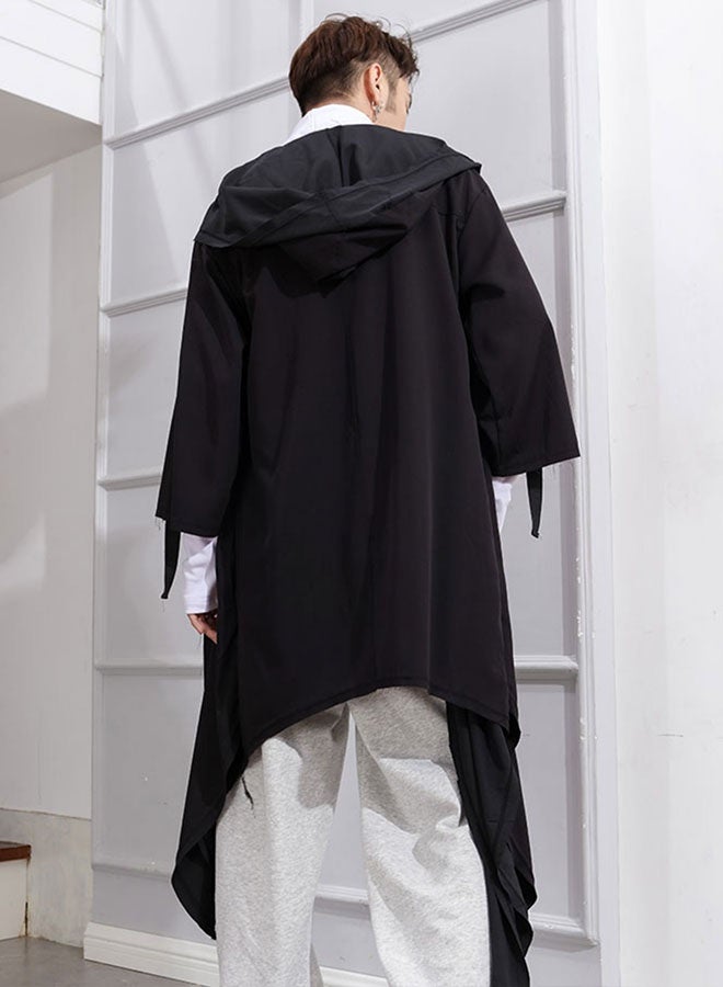Men's straight casual pants with drawstring feet-gray  - Image 4