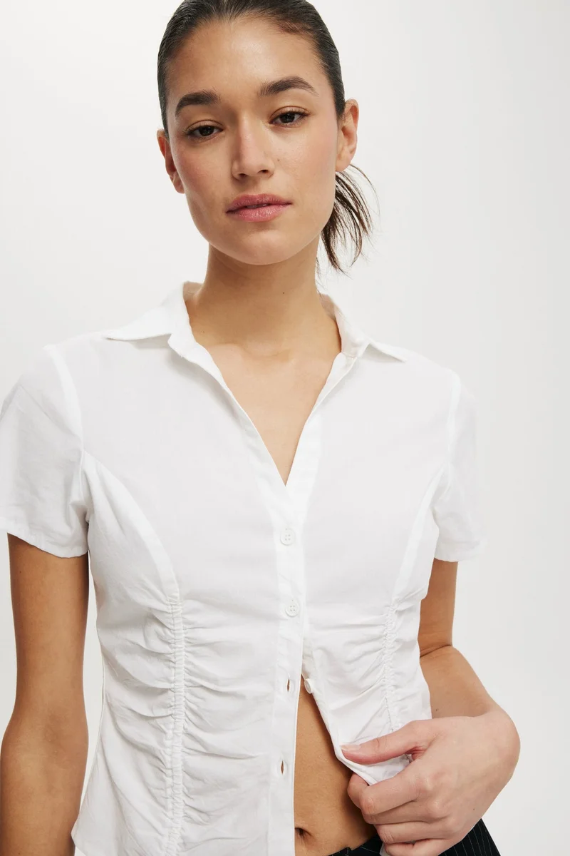 Cotton On  MAYA ROUCHED SHIRT for Women | Best Price UAE