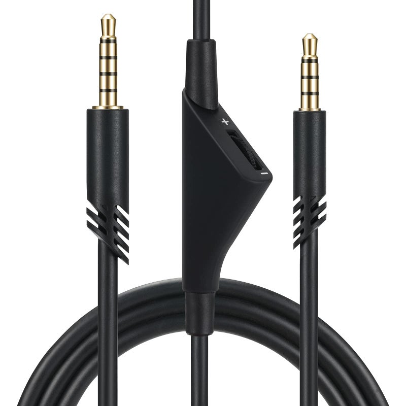 Cypher.V Replacement Cable Cord for Astro A40/A40TR/A10 Gaming Headsets, Aux Wire with Volume Control 2.0 M 6.5 Feet Compatible with Xbox-One PC Ps4 etc (Black) - Image 1