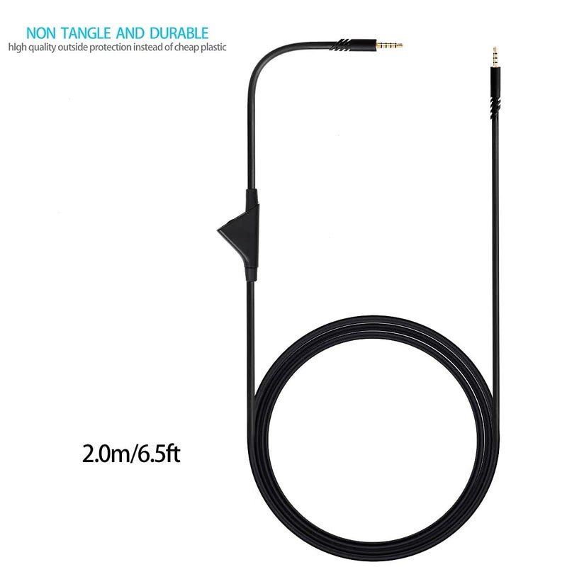 Cypher.V Replacement Cable Cord for Astro A40/A40TR/A10 Gaming Headsets, Aux Wire with Volume Control 2.0 M 6.5 Feet Compatible with Xbox-One PC Ps4 etc (Black) - Image 5