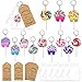 BANBALLON 12pcs Lollipops Party Favors Set with Lollipops Keychains Charms Thank You Tags and White Organza Bags for Sweet Party Favors Candyland Birthday Party Supplies Baby Shower Holiday - Image 3