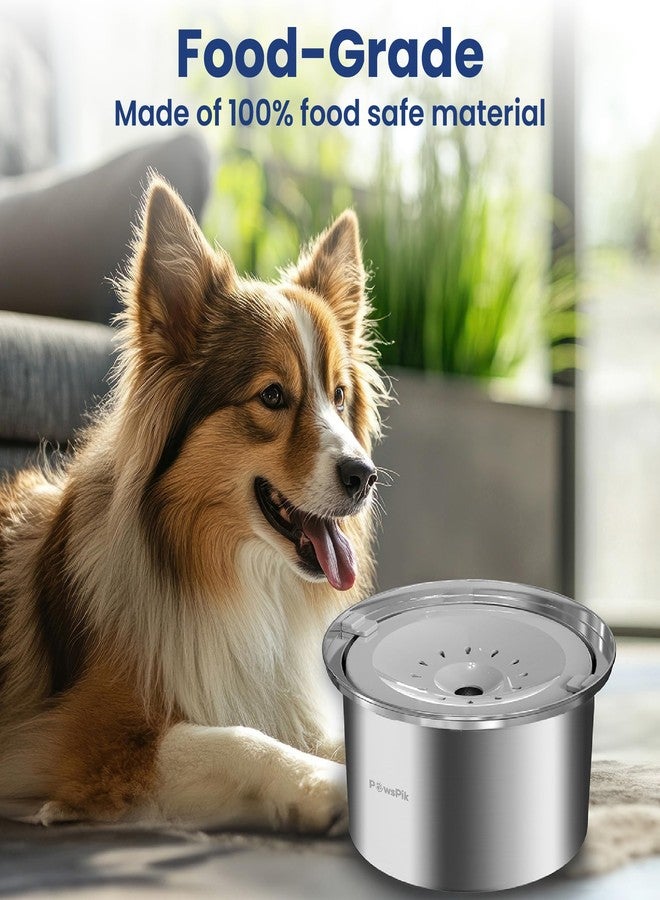 PawsPik Spill Proof Stainless Steel Dog Water Bowl – 4L Slow Drinking Pet Bowl with Floating Tray, Non-Tip, BPA-Free, Dishwasher Safe – for Large Dogs & Multi-Pet Homes - Image 3
