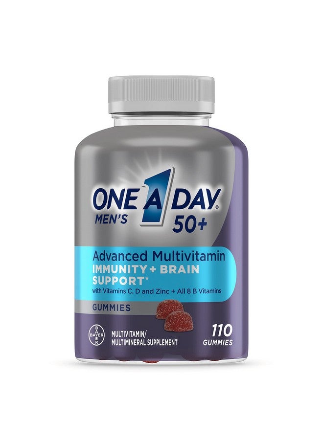ONE A DAY Men’S 50+ Gummies Advanced Multivitamin For Men With Brain Support And Immunity Support Vitamins For Men With Super 8 B Vitamin Complex 110 Count - Image 1