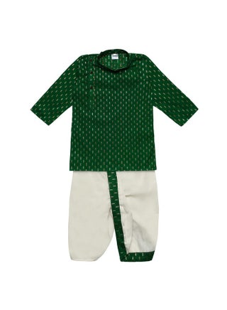 superminis Boy's Cotton Kurta with Dhoti - Golden Thread Work, Round Collar, Full Sleeves, Side Button Kurta Set for Ethnic Wear (Mehandi Green, 2-3 Years) - pzsku/Z37FE1F500826C815F033Z/45/1744001486/83066d49-436e-4e33-adb0-7ed28e162af8