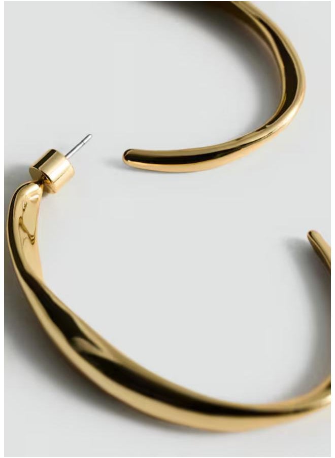 MANGO - Twisted Hoop Earrings - Image 1