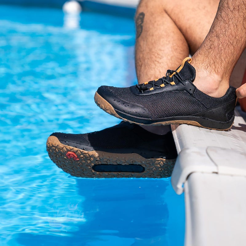Pulltop Men's Barefoot Water Shoes | Quick-Dry | Lightweigh Wide Zero Drop Self-Draining Sole Amphibious Sneakers Black-Gum Size 13 - Image 2