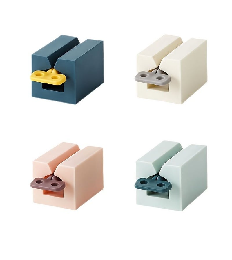 1 مجموعة عصر معجون الأسنان (قطعة واحدة) بأربعة ألوان: وردي، أبيض، أزرق فاتح، أخضر داكن، بتصميم دوار ومقابض غير لامعة، لتنظيم الحمام وتوفير معجون الأسنان والكريم. - Image 2