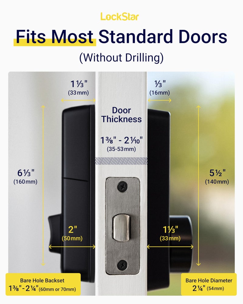 LOCKSTARÂ® Smart Door Lock â€¢ Keyless Entry Deadbolt Door Lock â€¢ Multiple Entry Methods â€“ APP â€¢ Fingerprint Touch ID â€¢ Keypad Code â€¢ Card FOB â€¢ Traditional Key â€¢ Smart Home Devices - Image 5