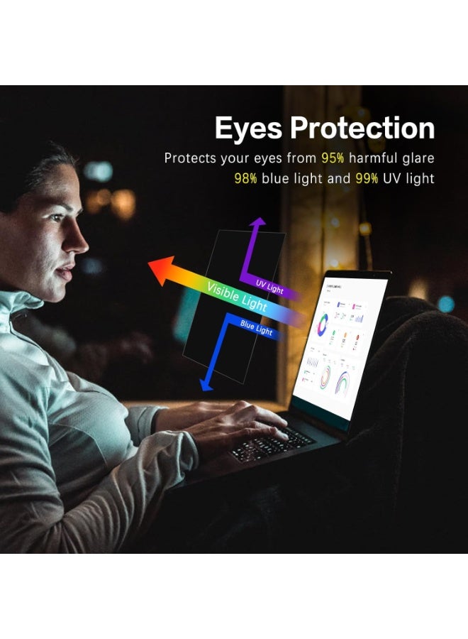 Laptop Privacy Screen 14 Inch, 16:9 Aspect Removable Privacy Screen Filter for Laptop Widescreen, Anti Glare Blue Light Compatible with Chromebook Hp Envy/ Dell/ Asus/ Acer/ Samsung/ Lenovo Yoga - Image 3