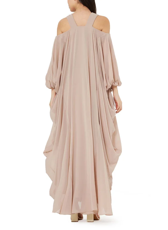 امري V-Neck Embellished Cold Shoulder Kaftan