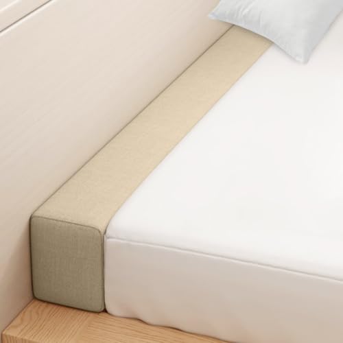 NANGELRN Bed Gap Filler,High-Density Bed Crack Filler with Removable Cover,Mattress Extender for Headboard Gap,Spacer Filler Between Mattress and Wall,Bed Wedge Gap Filler,Full Size,Beige,39"x4"x6" - Image 1