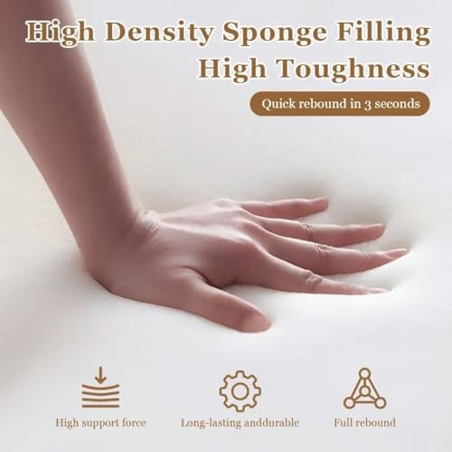 NANGELRN Bed Gap Filler,High-Density Bed Crack Filler with Removable Cover,Mattress Extender for Headboard Gap,Spacer Filler Between Mattress and Wall,Bed Wedge Gap Filler,Full Size,Beige,39"x4"x6" - Image 4