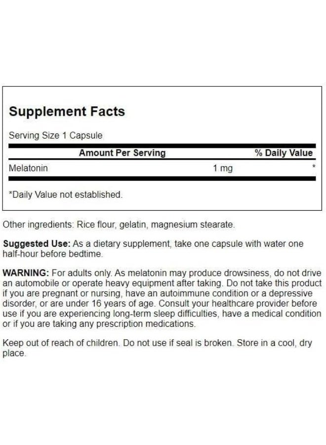 SWANSON Low Dose Melatonin Sleep Support Capsules for Adults - Image 2