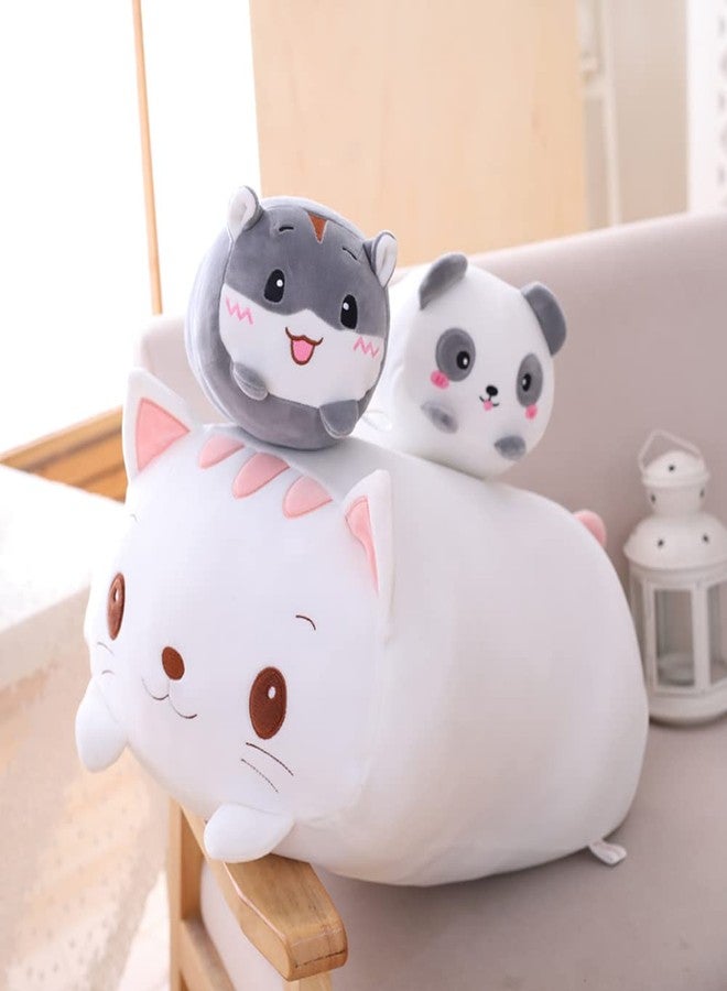 Jensquaify Cat Plush Hugging Pillow, Soft Kitten Cat Stuffed Animal Toy Body Pillow 23.6" - Image 2