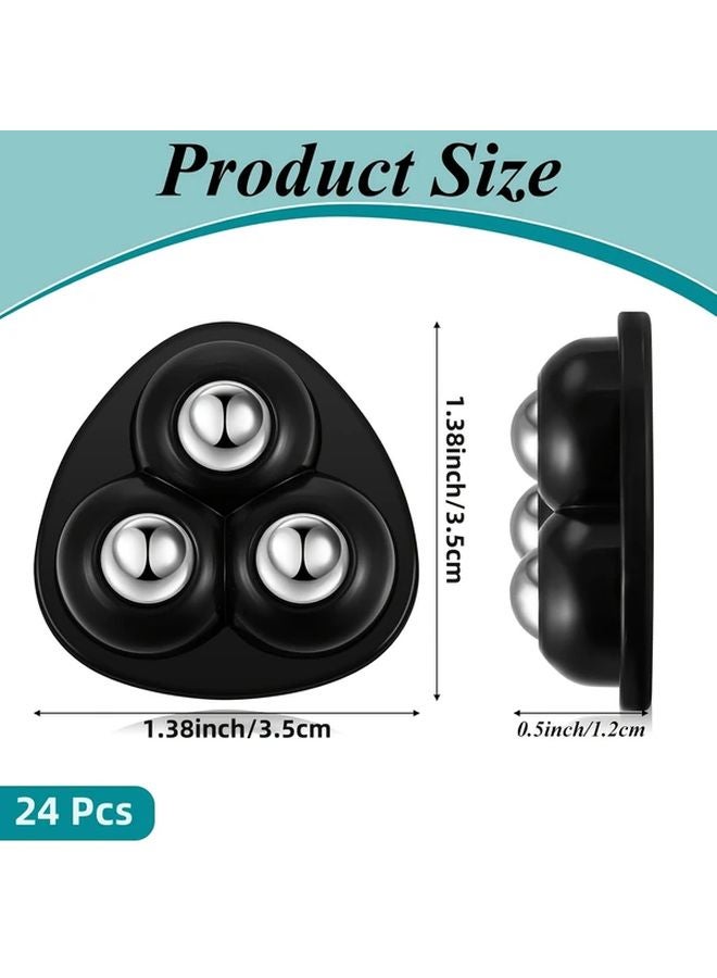 24Pcs Transparent Mini Self Adhesive Caster Wheels 360 Swivel Appliance Rollers For Kitchen Home - Image 3