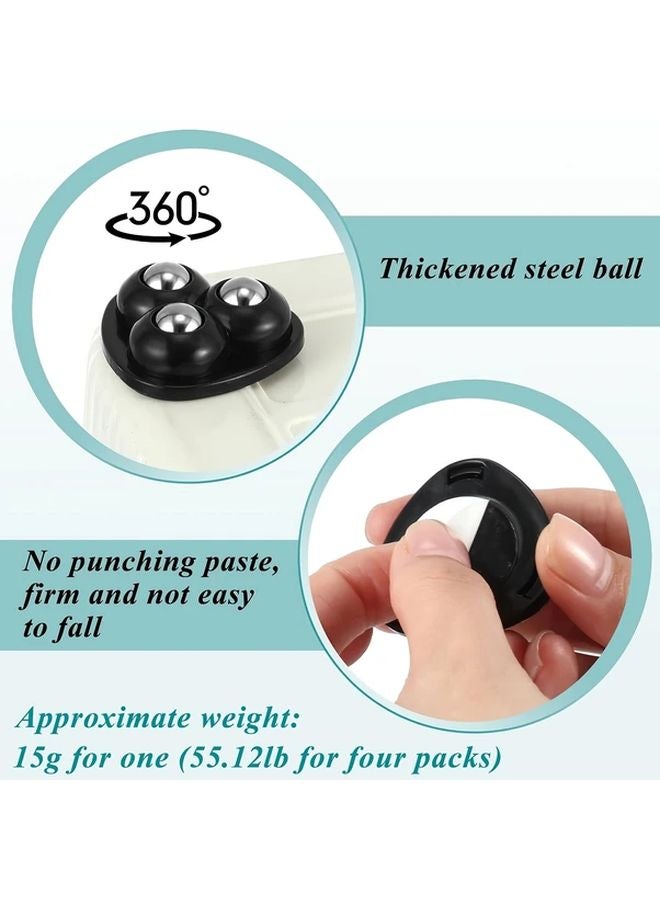 24Pcs Transparent Mini Self Adhesive Caster Wheels 360 Swivel Appliance Rollers For Kitchen Home - Image 4