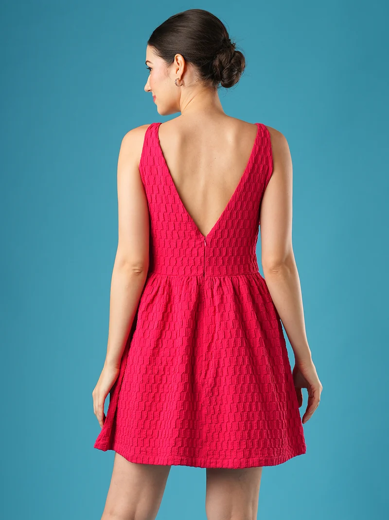 globus Women Boat Neck Fit & Flare Dress