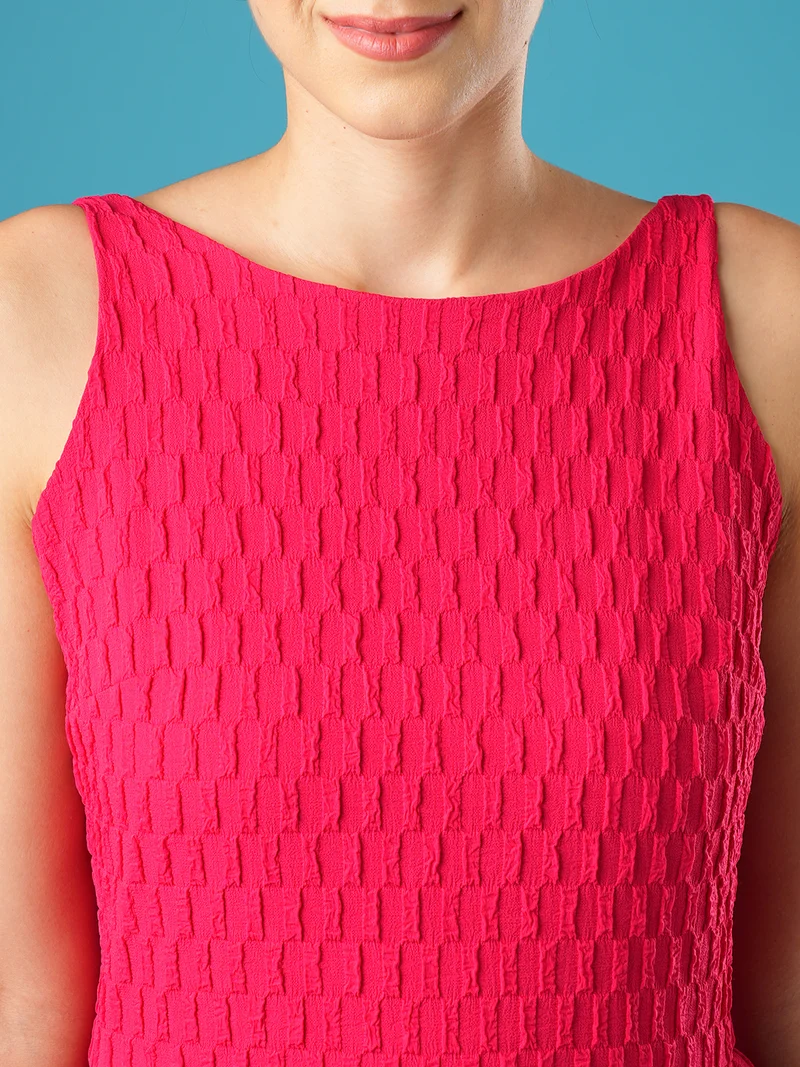 globus Women Boat Neck Fit & Flare Dress
