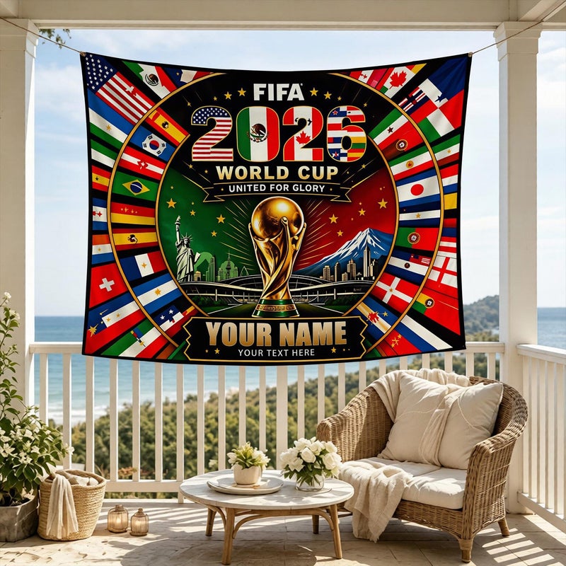 ARS FIFA World Cup 2026 Banner Wall Art, Party, Party Backdrop, Football Party – Premium Fabric Poster, Banner, Large Banner, Durable Weather-Resistant Hanging Banner with Metal Rings for Indoor & Outdoor Decoration - Image 4