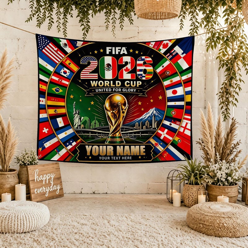 ARS FIFA World Cup 2026 Banner Wall Art, Party, Party Backdrop, Football Party – Premium Fabric Poster, Banner, Large Banner, Durable Weather-Resistant Hanging Banner with Metal Rings for Indoor & Outdoor Decoration - Image 5