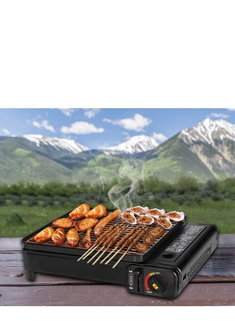 ال سي شواية غاز محمولة مع اربع عبوات غاز للرحلات والشواء الخارجي - Image 4
