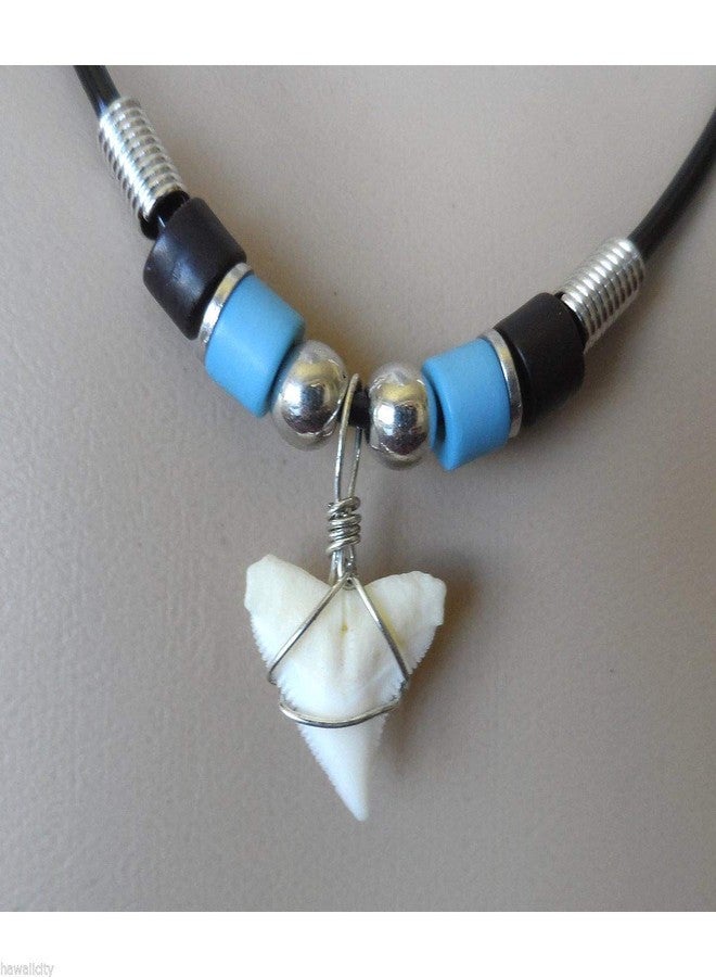 Zero Gravity Hawaii Hawaiian Blue Bead Shark Tooth Necklace - Image 3