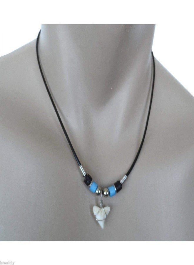 Zero Gravity Hawaii Hawaiian Blue Bead Shark Tooth Necklace - Image 2