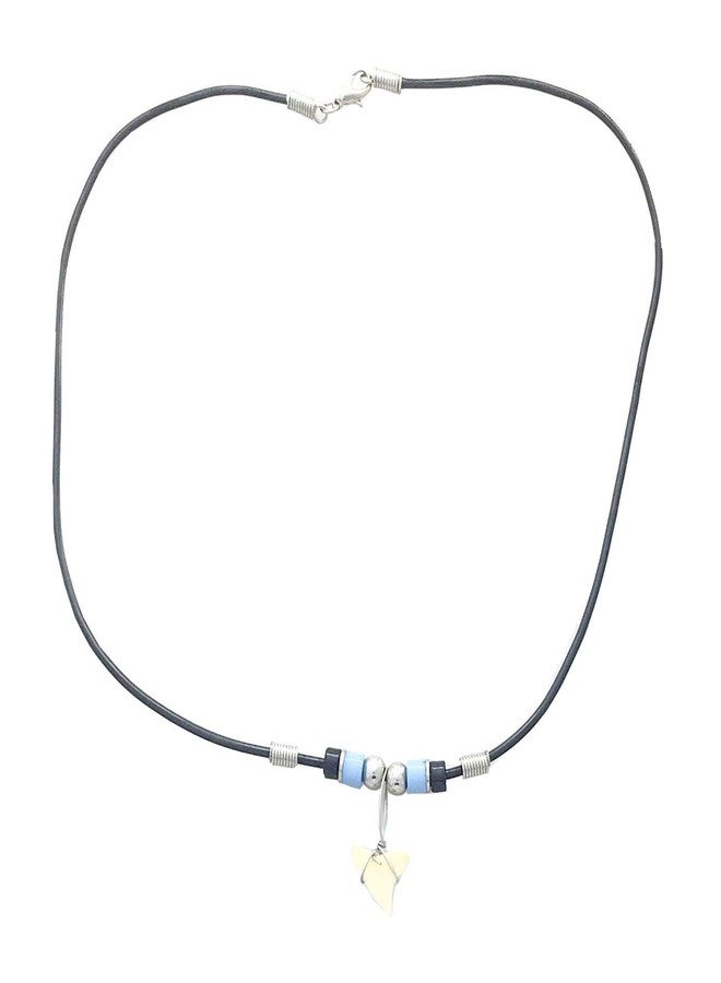 Zero Gravity Hawaii Hawaiian Blue Bead Shark Tooth Necklace - Image 1