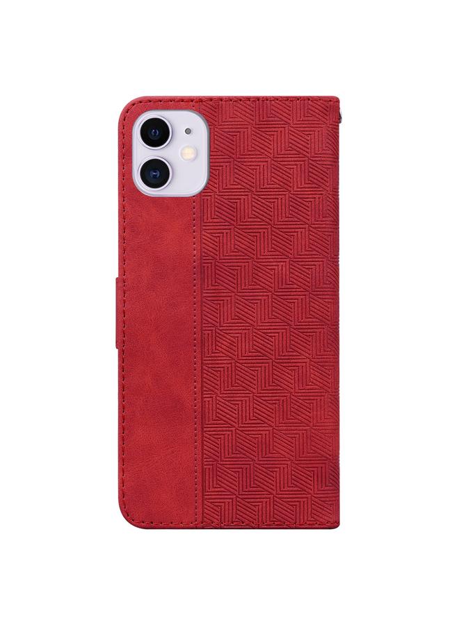 Zaboon Case For iPhone 11 Geometric Embossed Leather Phone Case - Image 3