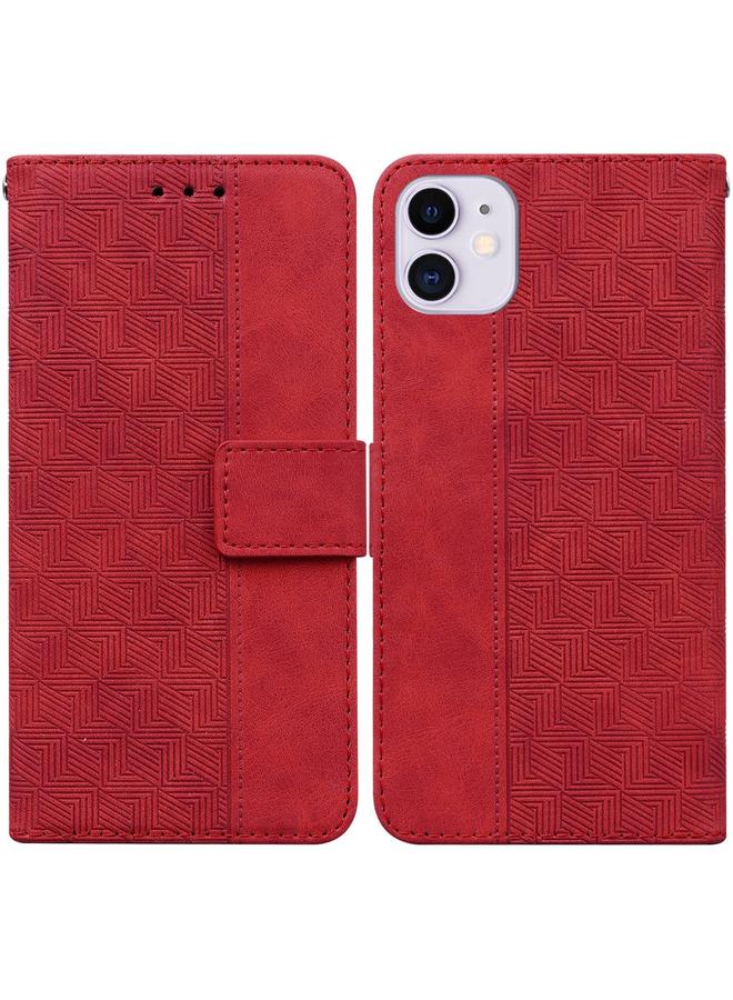 Zaboon Case For iPhone 11 Geometric Embossed Leather Phone Case - Image 1