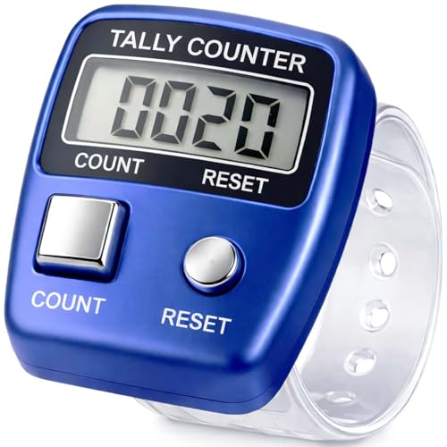Estrenar Mini Hand Finger Ring Tally Counter for Chanting Mantra, Naam Jap Counter Digital Counting Machine for Meditation, Cricket Umpire and Various Counting Device Ring– Easy Reset Pack of 1 - Image 1