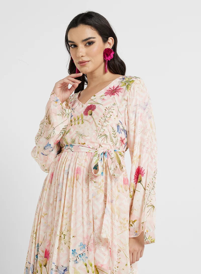 KASHKHA Floral Print Maxi Dress
