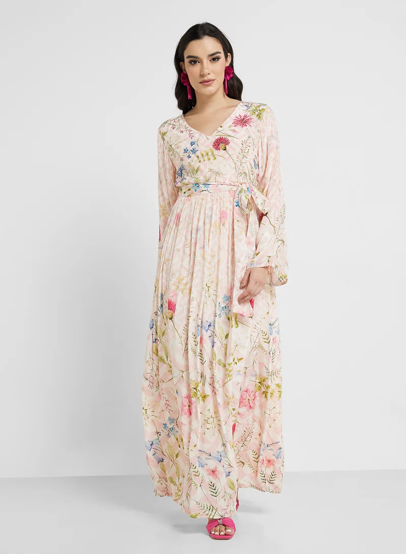 KASHKHA Floral Print Maxi Dress