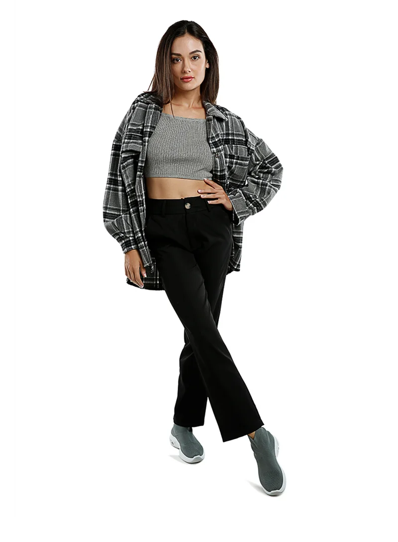London Rag Oversized Flannel Plaid Shirt