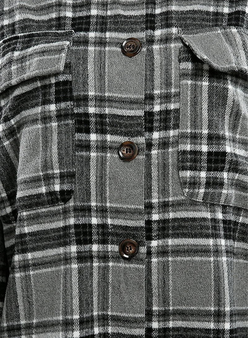 London Rag Oversized Flannel Plaid Shirt